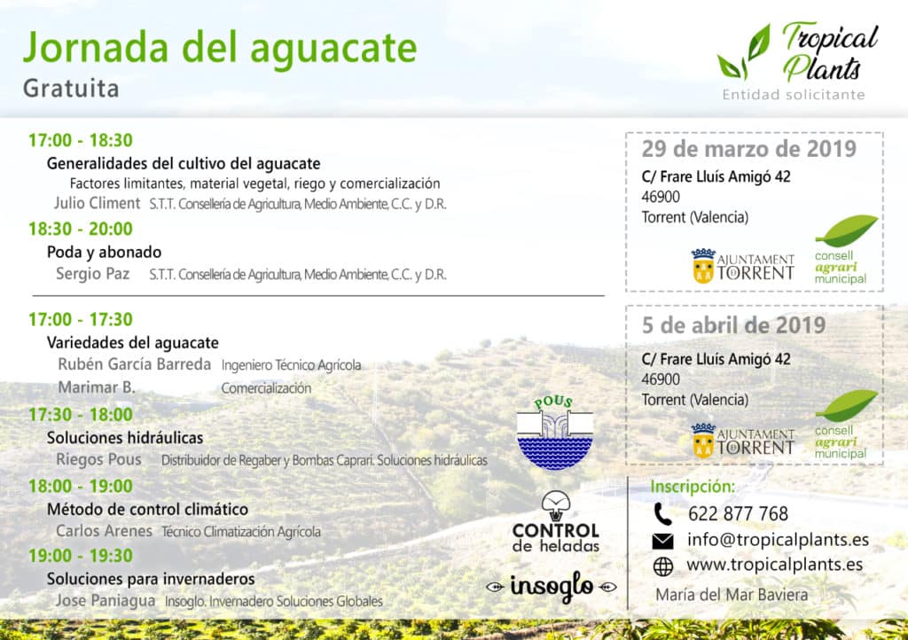 Jornadas del Aguacate, información y formación en Torrente